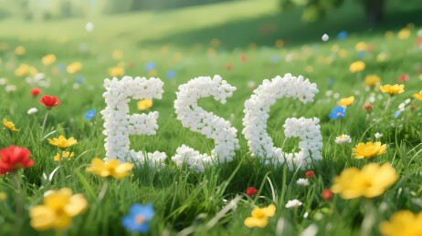 ESG花朵与草地