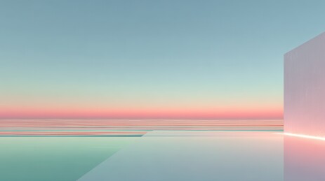 柔和色调的海岸线