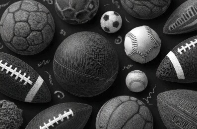 多样球类黑白集合