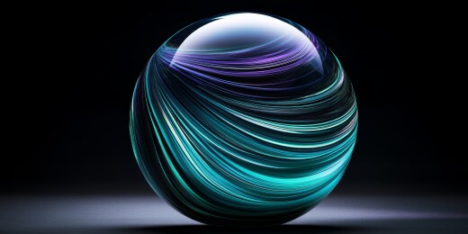 炫彩玻璃球创意展示场景