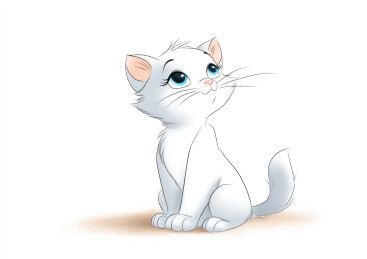 一只可爱的小猫简笔画