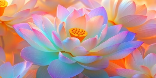 花朵梦幻色花卉特写场景