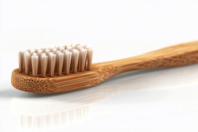 竹制牙刷原木色产品展示