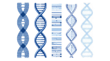 蓝色DNA基因序列科技素材