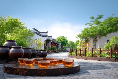 古韵江南庭院里的茶香雅韵