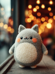 可爱龙猫布偶摆件