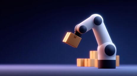 机械臂搬运货物的场景