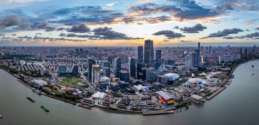 上海徐汇滨江西岸艺术中心CBD航拍