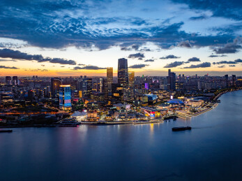 上海徐汇滨江西岸艺术中心CBD航拍