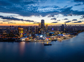 上海徐汇滨江西岸艺术中心CBD航拍