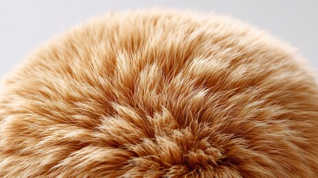 橙色毛绒球的特写