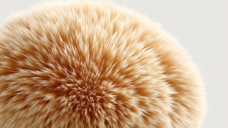 柔软的毛绒球特写