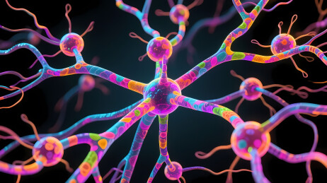 紫粉黄神经元分支