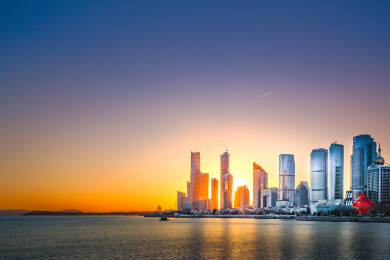 城市天际线背景