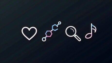 心形图案与科学符号组合