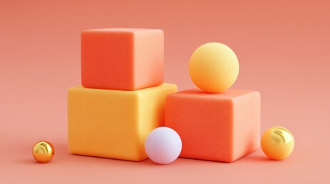 色彩鲜艳的几何形状组合