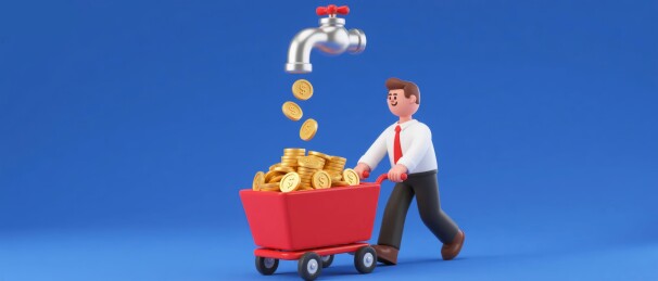商务人金币收获场景
