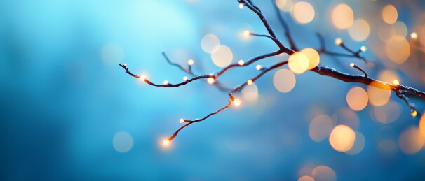 灯串蓝调氛围场景