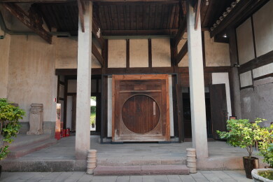 重庆巴渝古建筑圆洞门月亮门