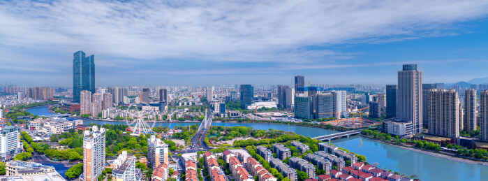 浙江省湖州市滨河公园城市环境