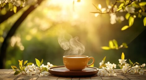 茶饮杯具自然系户外场景