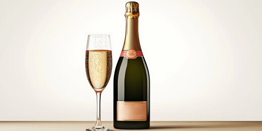 香槟酒具优雅品酒场景