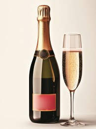 香槟酒具优雅品酒场景