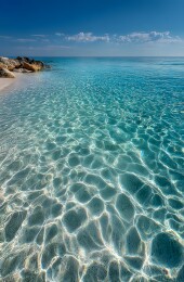 碧海蓝天沙滩水清澈阳光明媚