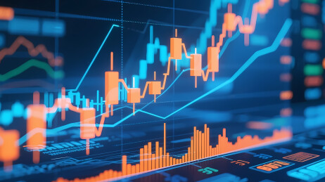 动态科技市场趋势线