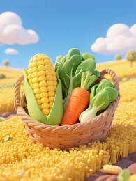 秋天的一筐蔬菜