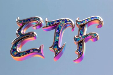 ETF艺术字金融展示场景