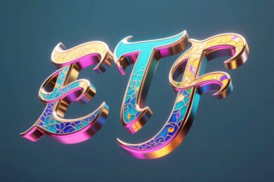 ETF艺术字金融展示场景