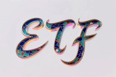 ETF艺术字金融展示场景