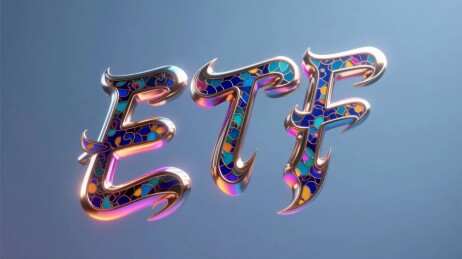 ETF艺术字金融展示场景