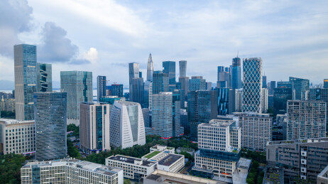 深圳大学校园景观与深圳城市风光