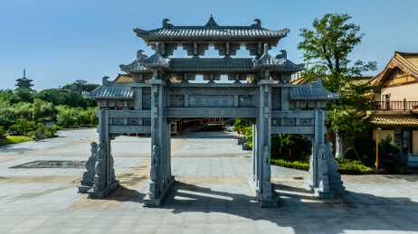 中国湖北省襄阳市盛世唐城牌楼园林建筑
