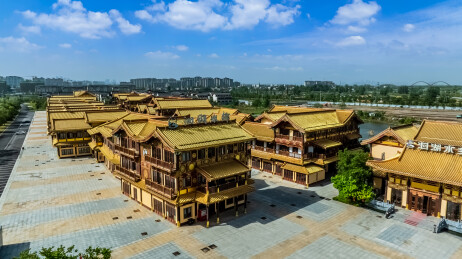 中国湖北省襄阳市盛世唐城影视城园林建筑