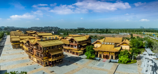 中国湖北省襄阳市盛世唐城影视城园林建筑