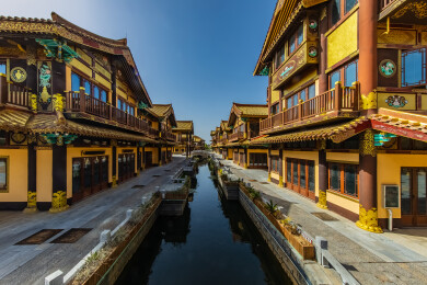 中国湖北省襄阳市盛世唐城影视城园林建筑