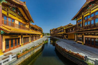 中国湖北省襄阳市盛世唐城影视城园林建筑