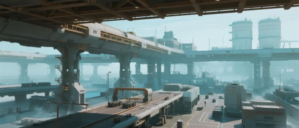 科幻工业设施场景