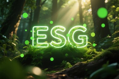 ESG文字绿色森林场景