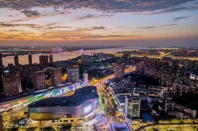 盛夏芜湖主城的绝美晚霞