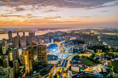 盛夏芜湖主城的绝美晚霞