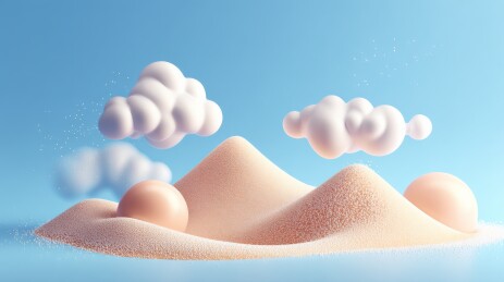 梦幻粉彩云景图