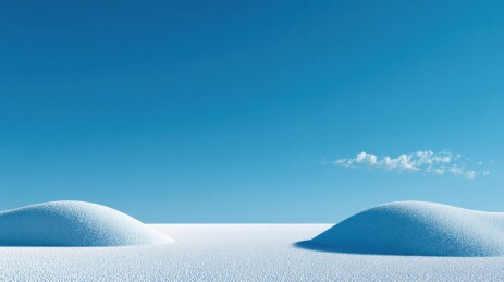 雪地下的湛蓝天空