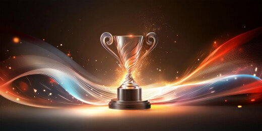 荣耀时刻的光辉奖杯