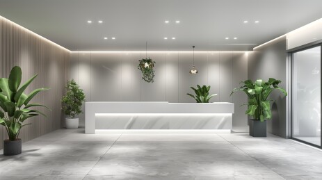 简约风格前台接待区设计图