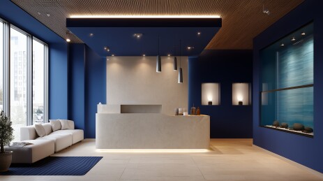 简约风格前台接待区设计图