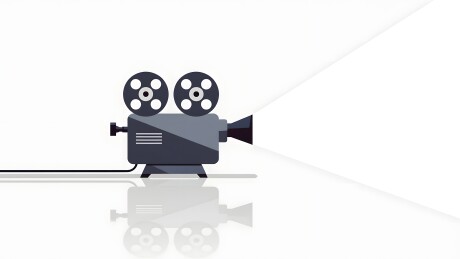 复古电影放映机投射影像